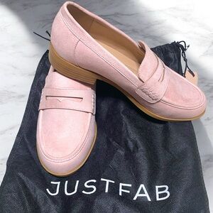 WIDE WIDTH! JUSTFAB Cami loafer in blush